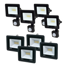 Комплект 4+4 світлодіодних прожектори Lightwell 20W: 4 x LW-FL-B-20 и 4 x LW-FL-B-20-S з датчиком руху Комплект 4+4 світлодіодних прожектори Lightwell 20W: 4 x LW-FL-B-20 и 4 x LW-FL-B-20-S з датчиком руху