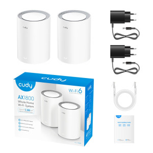 Маршрутизатор WiFi Mesh-система WiFi 6 Cudy M1800 (2-Pack) 2 штуки двухдиапазонные гигабитные AX1800