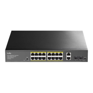 PoE-коммутатор Cudy GS1018PS2 20-портовый неуправляемый гигабитный с 16 портами PoE+, 200W