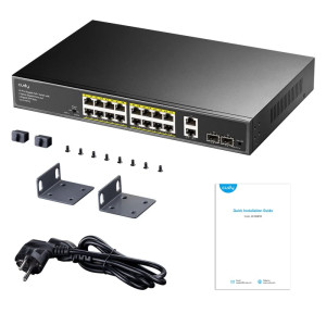 PoE-коммутатор Cudy GS1018PS2 20-портовый неуправляемый гигабитный с 16 портами PoE+, 200W