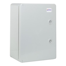 Корпус з АБС-пластику АСКО-УКРЕМ 25*35*15, IP65 серії UBox ударостійкий, непрозорі дверцята