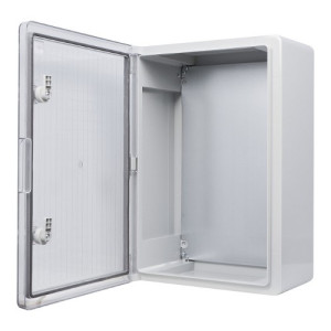 Корпус из АБС-пластика АСКО-УКРЕМ 35*50*19, IP65 серии UBox ударопрочный, прозрачная дверца