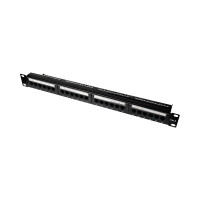 Патч-панель 24 порти NVC-PN-01/24 CAT5/CAT6 19" 1U неекранована, з заднім організатором кабелю Патч-панель 24 порти NVC-PN-01/24 CAT5/CAT6 19" 1U неекранована, з заднім організатором кабелю