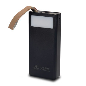 Повербанк 20000mAh Power Bank Kraft TPB-2320 Black 22.5W QC3.0 LED-фонарь