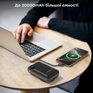 Повербанк 20000mAh Choetech B696 Black QC3.0 PD3.0 беспроводная зарядка