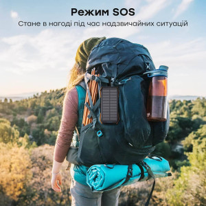 Повербанк с солнечной панелью 20000mAh Choetech B657 Black PD20W+QC QC3.0 PD3.0 беспроводная зарядка