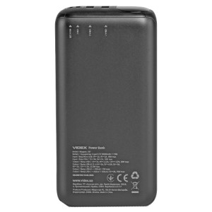 Повербанк VIDEX VPB-297 22.5W 30000mAh Black