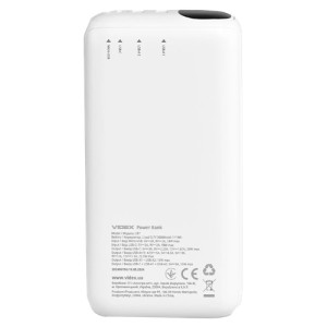 Повербанк VIDEX VPB-297 22.5W 30000mAh White