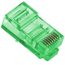 Коннектор (100 шт/уп.) Merlion RJ-45 8P8C UTP Cat-5 Q100 Green
