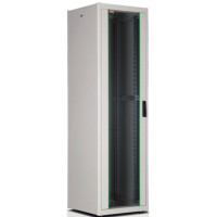 Шафа Basic 36U 600x600мм, дв. і скло, зад. стін. метал, 600кг, сіра, разібран Шафа Basic 36U 600x600мм, дв. і скло, зад. стін. метал, 600кг, сіра, разібран