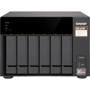 Система зберігання даних QNAP TS-673A-8G з 6 відсіками для дисків, 8GB RAM, настільне виконання