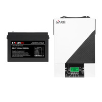Комплект резервного живлення: автономний інвертор 4.2kW Sako SUNON IV 24V +120A MPPT й акумуляторна батарея 25.6В 100Аг