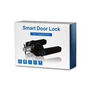Замок биометрический автономный Trinix TRL-5205BTF Tuya Black с Bluetooth и считывателем отпечатков пальцев