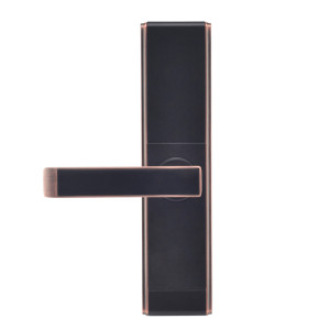 Замок биометрический автономный Trinix TRL-5109BTF Red Bronze Right с Bluetooth, считывателем отпечатков пальцев и карт Mifare