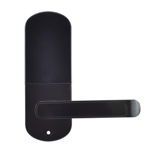 Замок біометричний автономний Trinix TRL-5107BTF Black Left з Bluetooth, зчитувачем відбитків пальців і карт Mifare