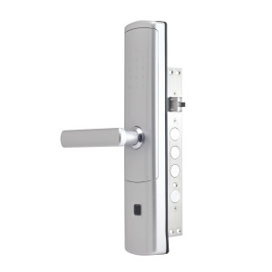 Замок биометрический автономный Trinix TRL-5111BTF Silver Left с Bluetooth, считывателем отпечатков пальцев и карт Mifare