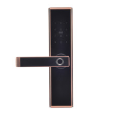 Замок біометричний автономний Trinix TRL-5109BTF Red Bronze Left з Bluetooth, зчитувачем відбитків пальців і карт Mifare