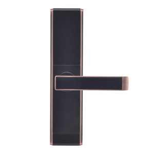 Замок биометрический автономный Trinix TRL-5109BTF Red Bronze Left с Bluetooth, считывателем отпечатков пальцев и карт Mifare
