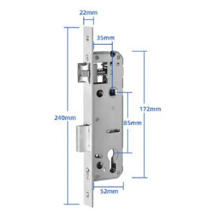 Умный замок (врезная часть 3585) SEVEN LOCK SL-7762BF