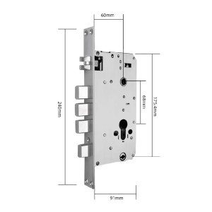 Умный замок (врезная часть 6068) SEVEN LOCK SL-7767BF