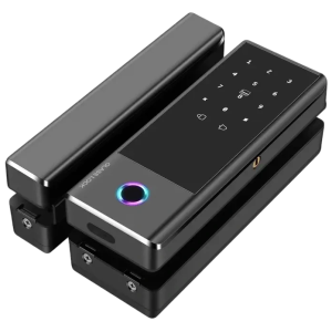 Умный биометрический замок на стеклянную дверь SEVEN LOCK SL-7776BF black