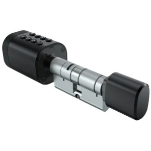 Розумний дверний біометричний замок (циліндр) SEVEN LOCK SL-7774BF black (35-90мм)