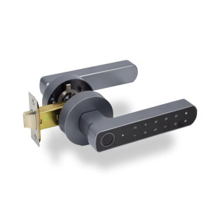Умный дверной замок Atis Lock BT-100-T Grey с доступом по отпечатку пальца и поддержке Tuya Smart