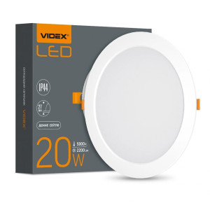 LED світильник Back круглий VIDEX 20W 5000K 220V