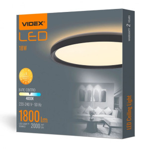 LED світильник з декоративною підсвіткою VIDEX DL3R 18W 4000K 220V