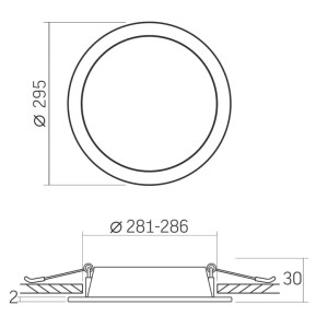 LED світильник Back круглий VIDEX 26W 5000K 220V