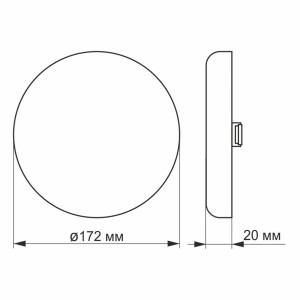 LED світильник безрамний круглий VIDEX 24W 4100K 220