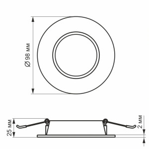 LED світильник Back круглий VIDEX 4W 5000K 220V