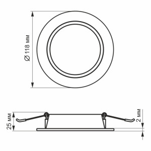 LED светильник Back круглый VIDEX 6W 5000K 220V
