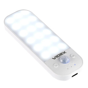 Світильник LED акумуляторний з датчиком руху VIDEX VL-NL014W-S