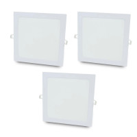 Комплект із 3-х світильників світлодіодних Lightwell LW-SQ-RCD-18 18 W квадрат, вбудований Комплект із 3-х світильників світлодіодних Lightwell LW-SQ-RCD-18 18 W квадрат, вбудований