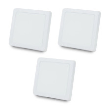 Комплект із 3-х світильників світлодіодних LIGHTWELL LW-SQ-SRF-18 18 W квадрат, накладний Комплект із 3-х світильників світлодіодних LIGHTWELL LW-SQ-SRF-18 18 W квадрат, накладний