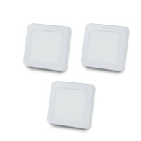 Комплект із 3-х світильників світлодіодних LIGHTWELL LW-SQ-SRF-6 6 W квадрат, накладний Комплект із 3-х світильників світлодіодних LIGHTWELL LW-SQ-SRF-6 6 W квадрат, накладний