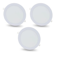 Комплект із 3-х світильників світлодіодних LIGHTWELL LW-R-RCD-18 18 W коло, вбудований Комплект із 3-х світильників світлодіодних LIGHTWELL LW-R-RCD-18 18 W коло, вбудований
