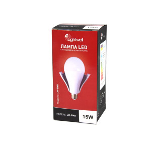 Лампа LED аккумуляторная 15Вт Lightwell Е27 LW-EMB-15W