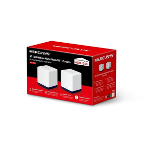 Домашня Mesh Wi-Fi система Mercusys Halo H50G(2-pack) AC1900 3xGE LAN/WAN (HALO-H50G-2-PACK)