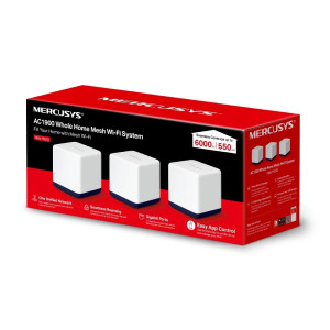 Домашня Mesh Wi-Fi система Mercusys Halo H50G(3-pack) AC1900 3xGE LAN/WAN (HALO-H50G-3-PACK)