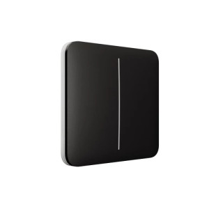 Кнопка SoloButton (2-gang) для вимикача LightSwitch (2-gang) Jeweller black