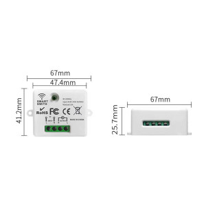 Разумное реле с WiFi Trinix TRX-WC01(WiFi)10А
