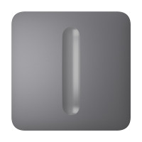 Фронтальна кнопка Ajax SoloButton (Dimmer) для вимикача LightSwitch (Dimmer) Jeweller grey