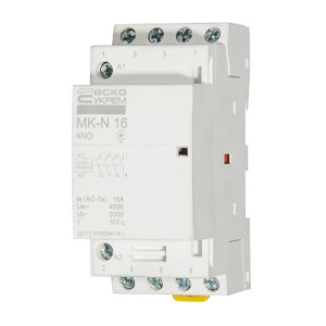 Модульный контактор АСКО-УКРЕМ MK-N 4P 16A 4NO 220V