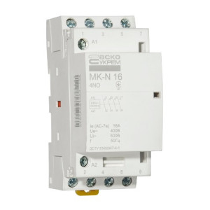 Модульный контактор АСКО-УКРЕМ MK-N 4P 16A 4NO 220V