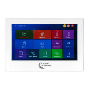 Видеодомофон 7" WiFi Tuya Light Vision SINGAPORE FHD White