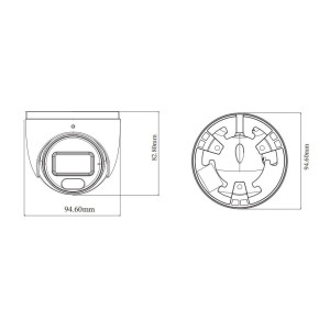 IP-відеокамера TVT TD-9564S4-C (D/PE/AW2) Black f=2.8mm, ІЧ+LED-підсвічування, з мікрофоном 6Mp
