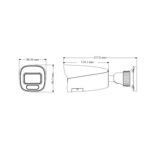 IP-видеокамера TVT TD-9442S4-C(D/PE/AW3) f=2.8mm, ИК+LED-подсветка, с микрофоном 4Mp Black