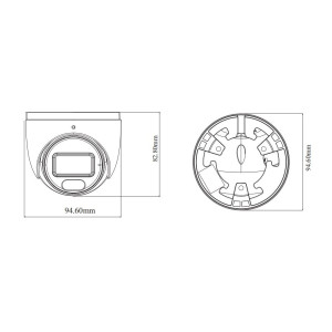 IP-відеокамера TVT TD-9564S4-C (D/PE/AW2) f=2.8mm, ІЧ+LED-підсвічування, з мікрофоном 6Mp